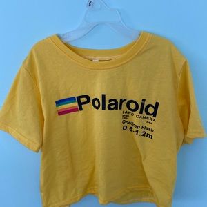 Cropped Poloriod Tee (Yellow)